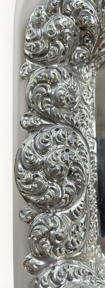 Vintage Sterling Silver Square Dish Repousse