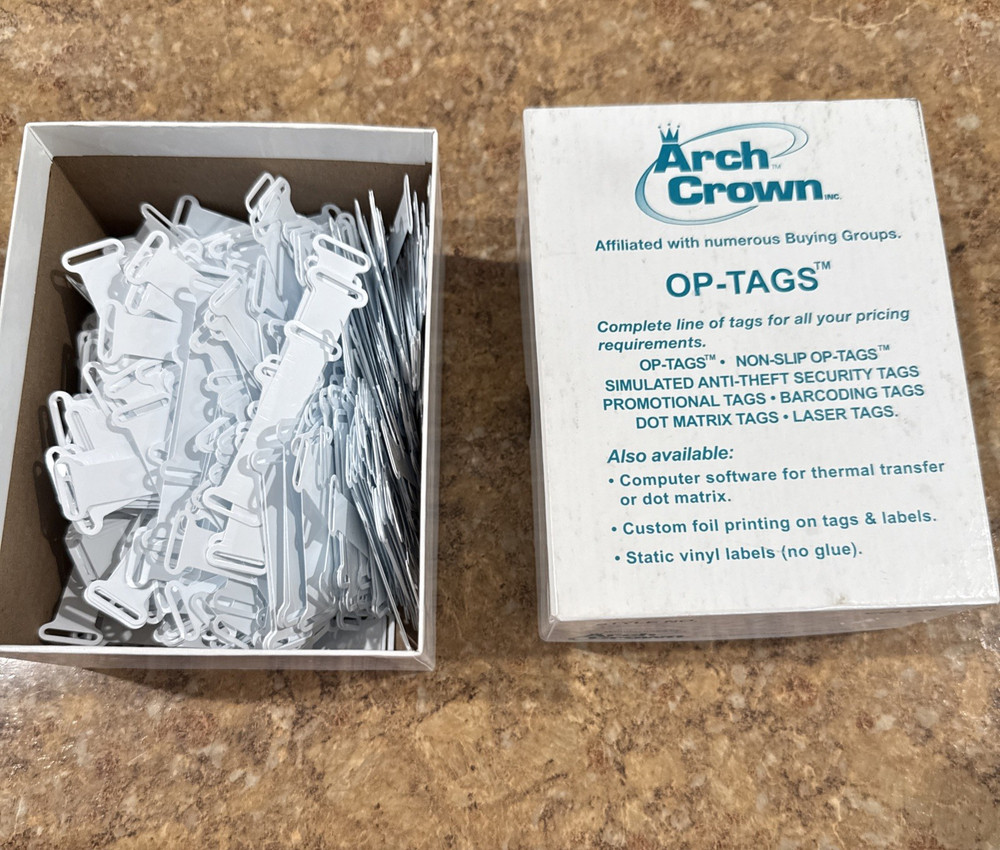 Arch Crown Style 809 OP-TAGS FOR EYEGLASSES White Open box
