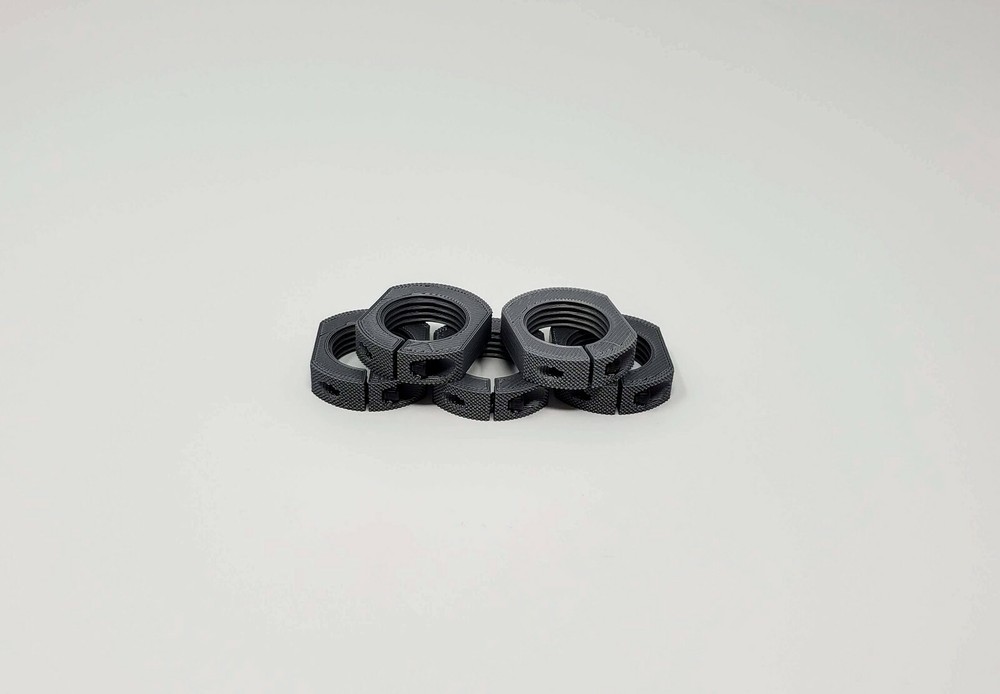 (5) Lee/RCBS/Hornady/Redding Plastic Reloading Die Nuts/Rings Silver with Screw