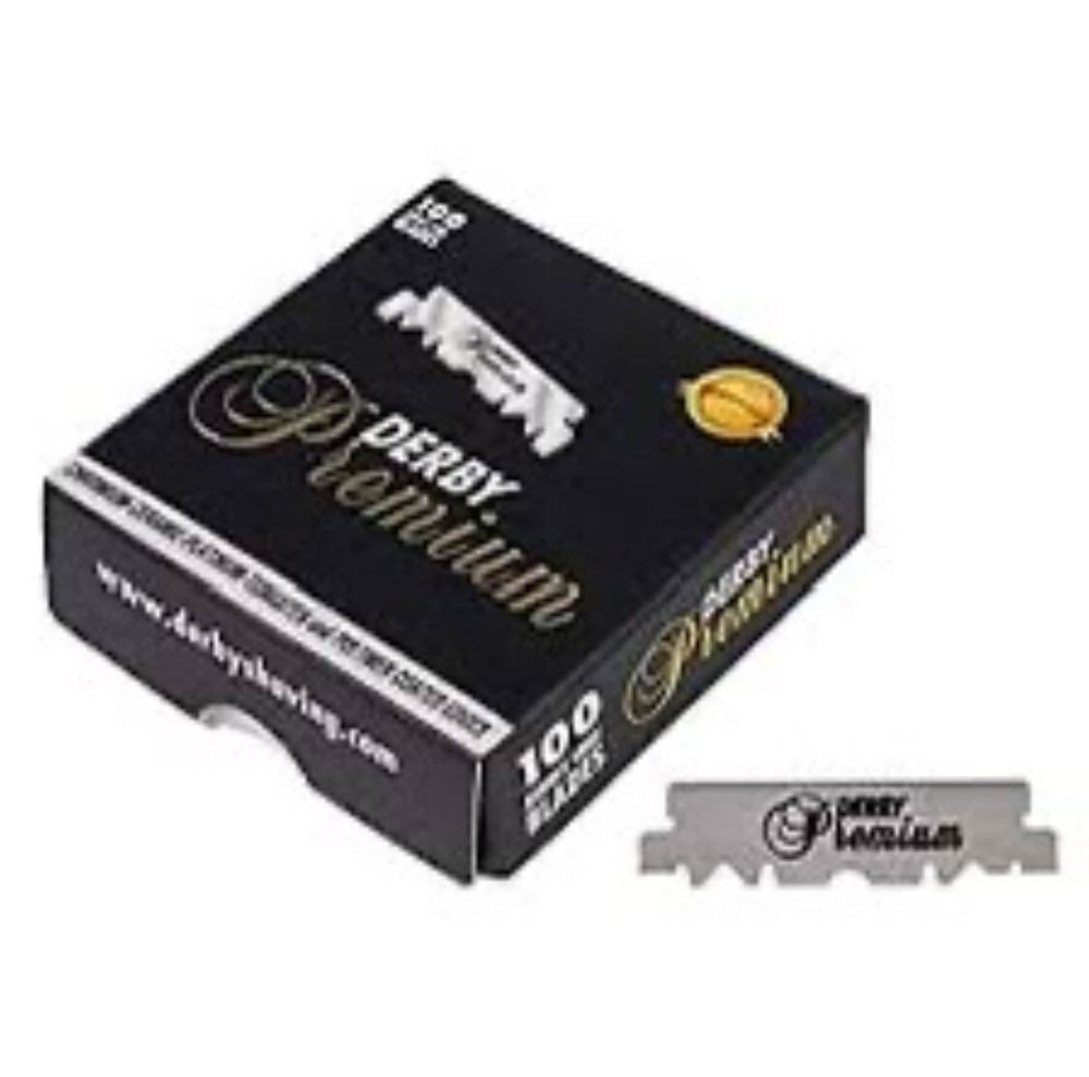 100 Derby Premium Single Edge Razor Blades For Barbers