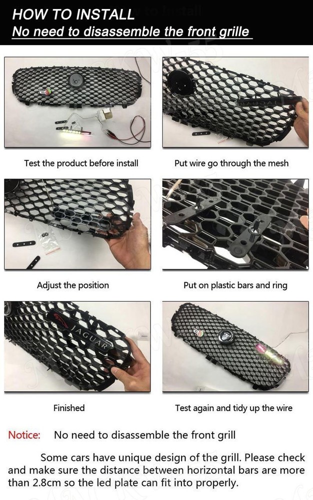 For Cadillac LED Light Car Front Bumper Grille Emblem Luminescent Badge Sticker