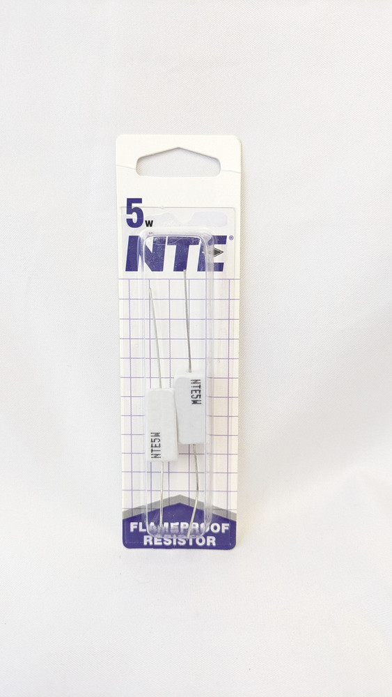 NTE Electronics 5 Watt 4.7 Ohm Resistor 5%, 5W4D7