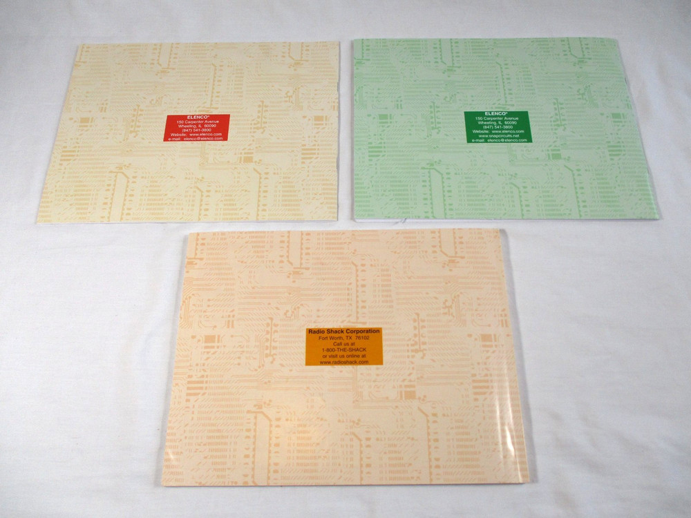 3 Electronic Snap Circuits Experiments Instruction Manuals *BOOKS ONLY* Elenco