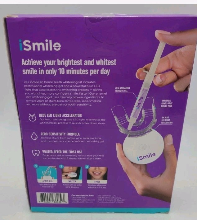 iSmile LED Light Activated Teeth Whitening Kit (2 Pack)