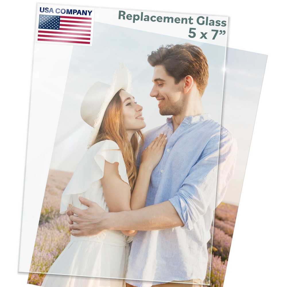 Picture Frame Glass Replacements (Crystal Clear, 5x7, 3 Pack) High Definition...