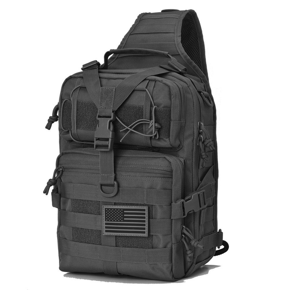 Tactical Sling Bag Pack Black