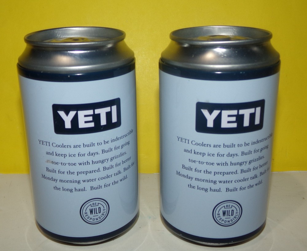 2 Two YETI Pop Top Limited Edition Empty Can Limited Edition Safe Stash Cans