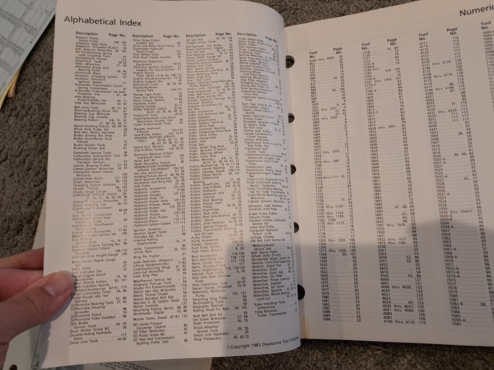 OTC Tools & Equipment Owatonna Tool Company Catalog A-83