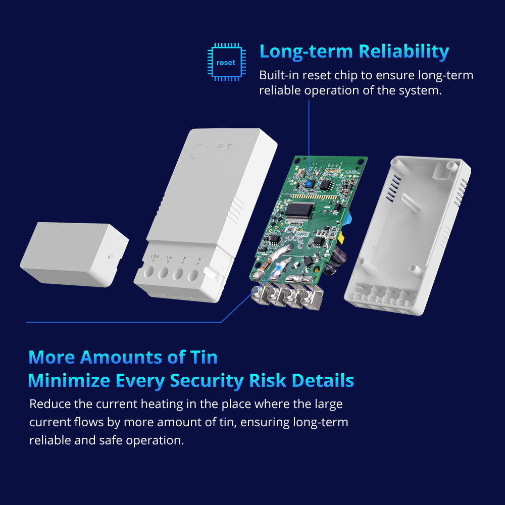 SONOFF POW Origin Smart Power Meter Switch Module 16A Consommation Mesurement