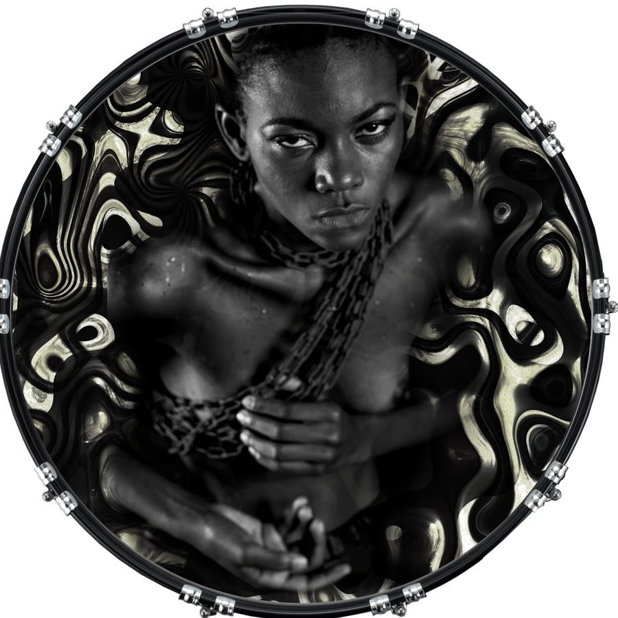 20" Custom Bass Kick Drum Front Head Graphic Graphical Powerful Mix