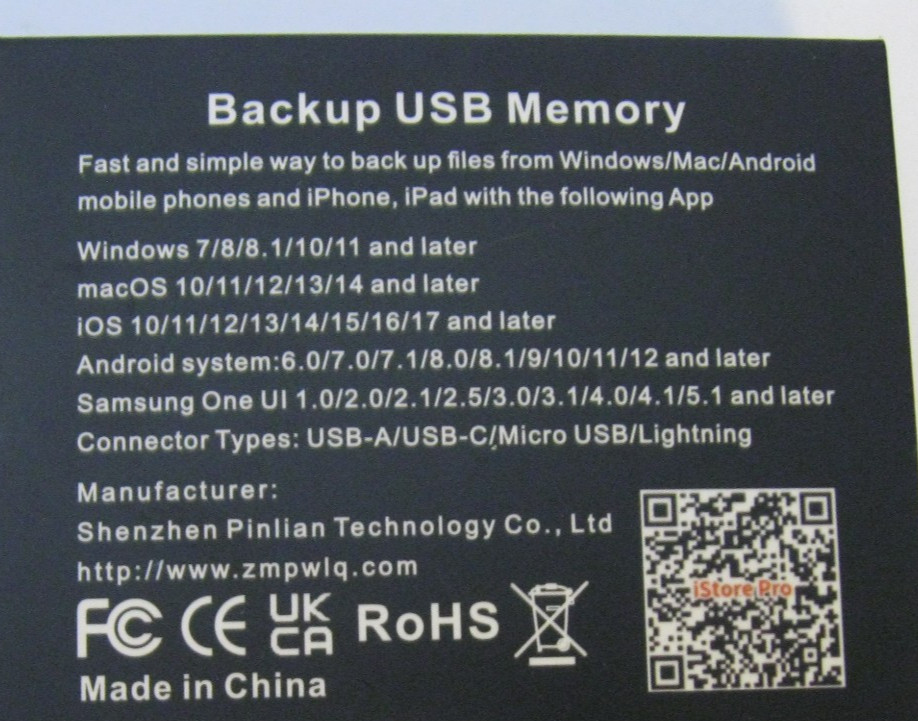 ZMPWLQ Back Up Memory 305 Series Capacity 256GB