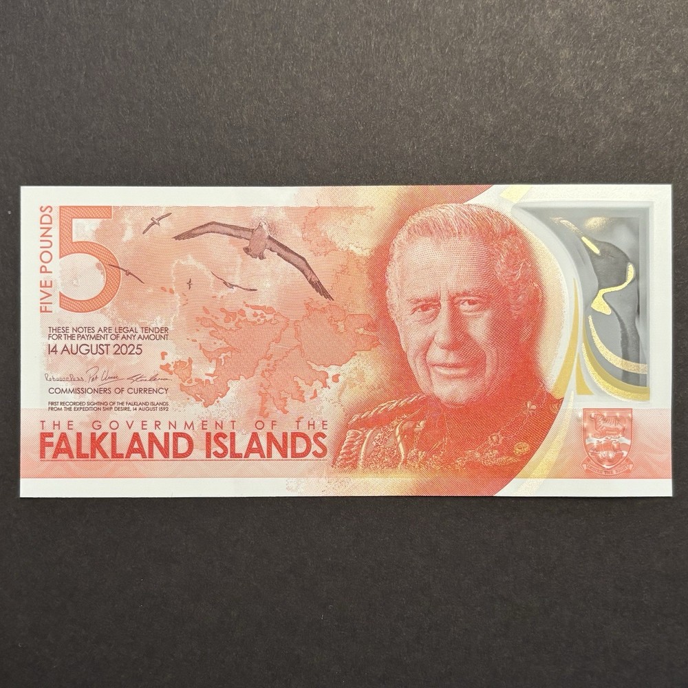 2025 Uncirculated Falkland Islands Polymer Five Pound Note £5