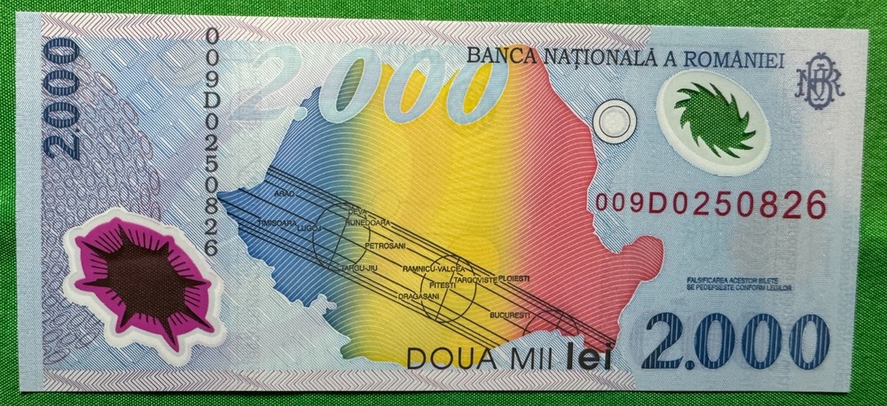 Romania, 2000 Lei 1999 FIRST POLYMER, P-111 UNC