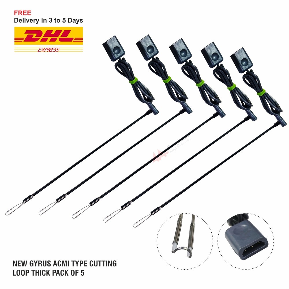 NEW GYRUS ACMI TYPE CUTTING LOOP THICK PACK OF 5