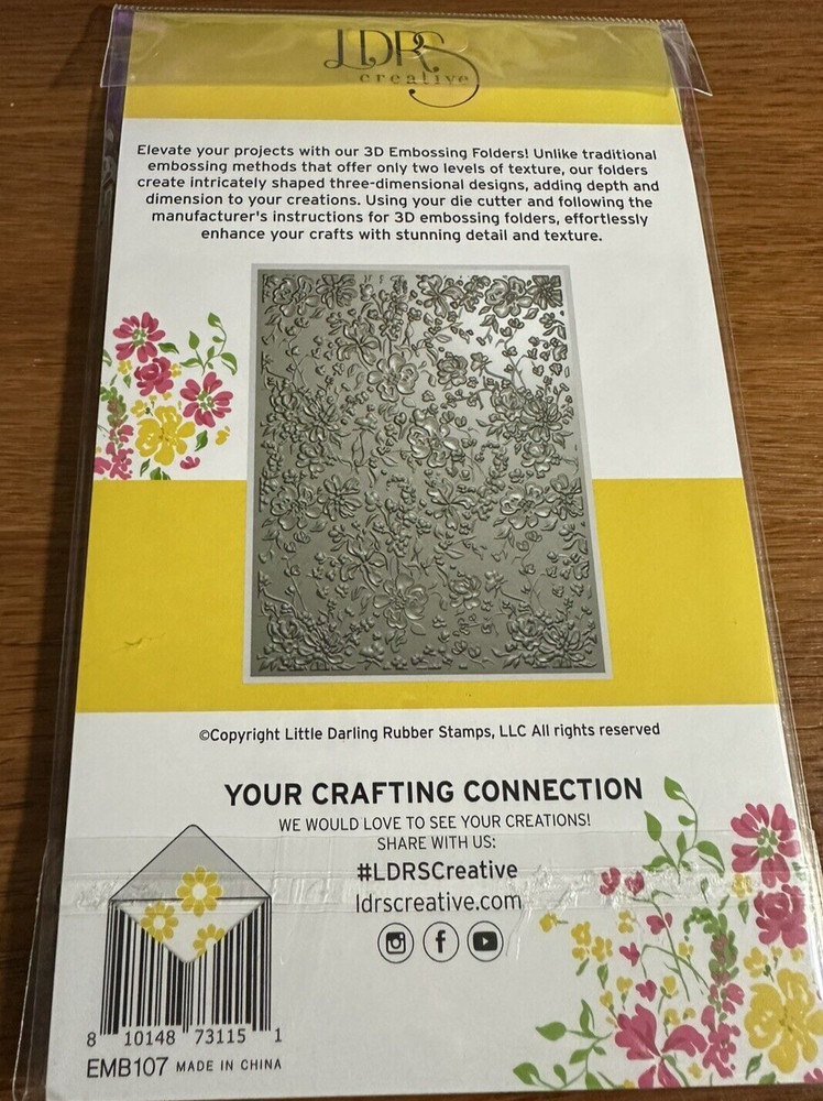 LDRS Creative Romantic Floral 3D Embossing folder Card making Crafts