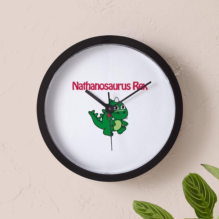 CafePress Nathanosaurus Rex 10" Wall Clock (160882165)