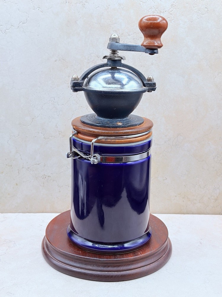 Cobalt Ceramic Coffee Grinder Made in Italy
