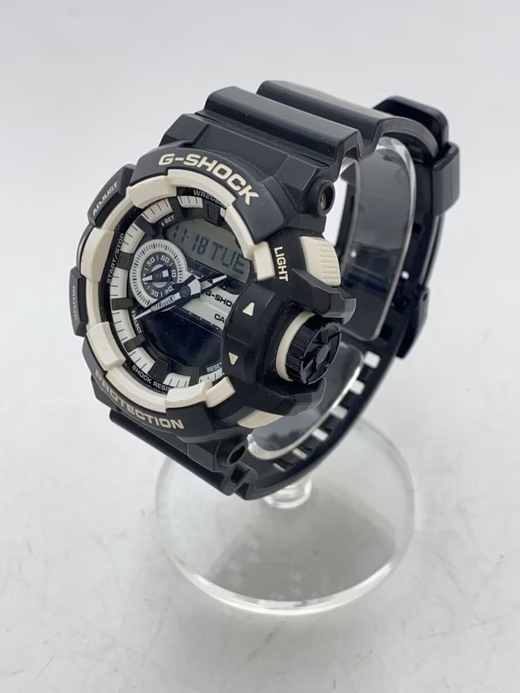 CASIO Quartz Watch G SHOCK Digital Analog Rubber BLK BLK SS