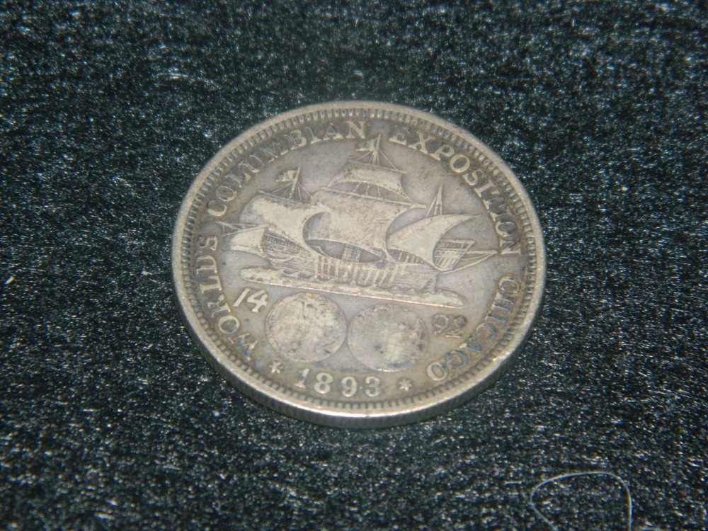 1893 .9 Silver Columbian Exposition US Commemorative Half Dollar