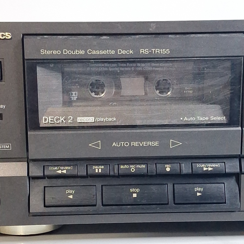 Technics RS-TR155 Auto Reverse Dual Cassette Deck Player Recorder READ TESTED