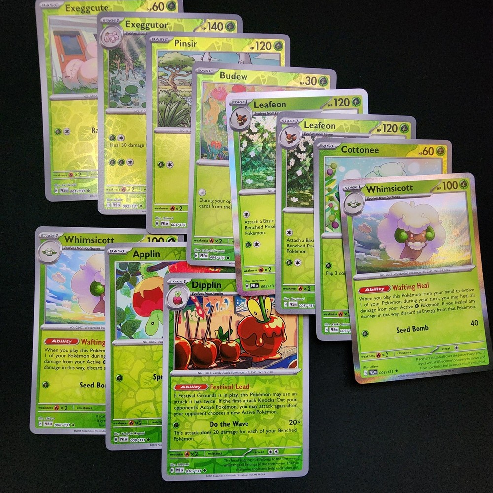Pokemon Prismatic Evolutions Complete Holo & Reverse Holo Set Bundle x121 Cards