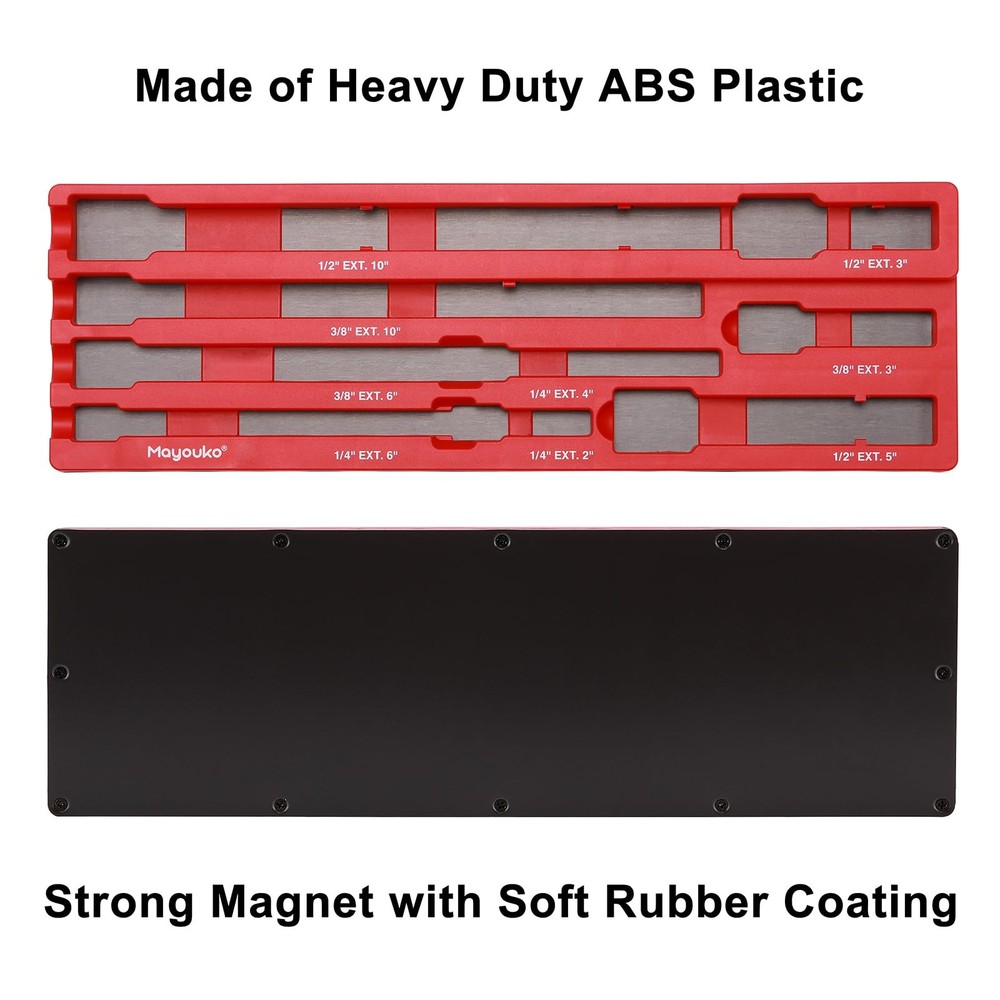 Magnetic ABS Socket Extension Organizer, Socket Extension Bar Holder, Fit for...