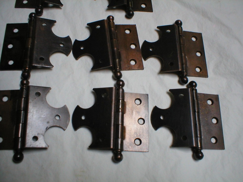 Antique Ball Tipped Decorative 3" Hinge Pair