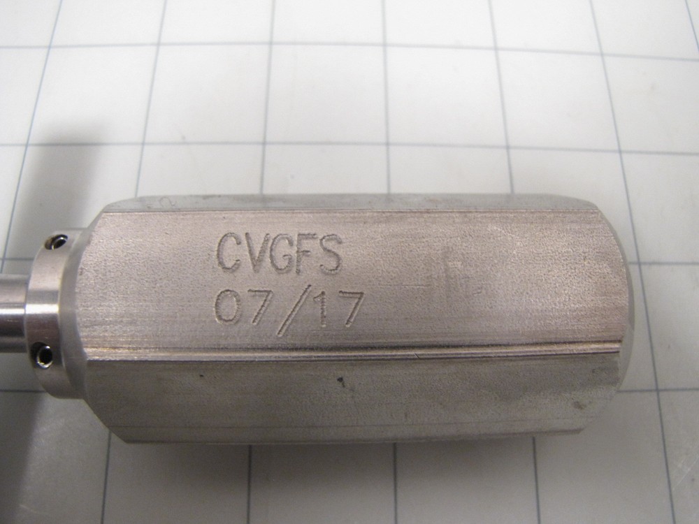 CVGFS Needle Valve 3/4" In 1/4" Out NEW
