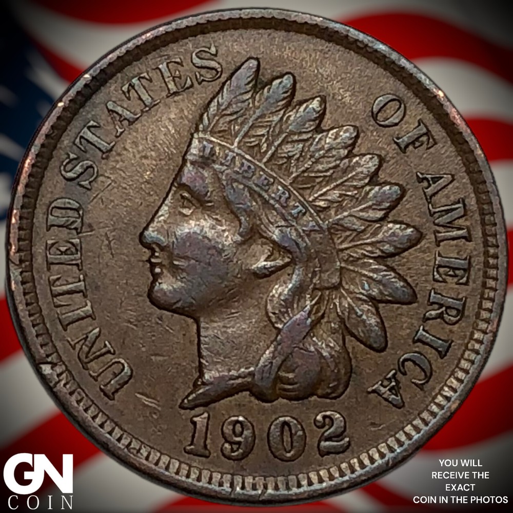 1902 Indian Head Cent Penny X2032