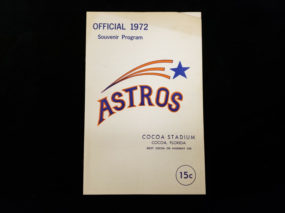1972 Houston Astros Home Spring Training Program - Unscored