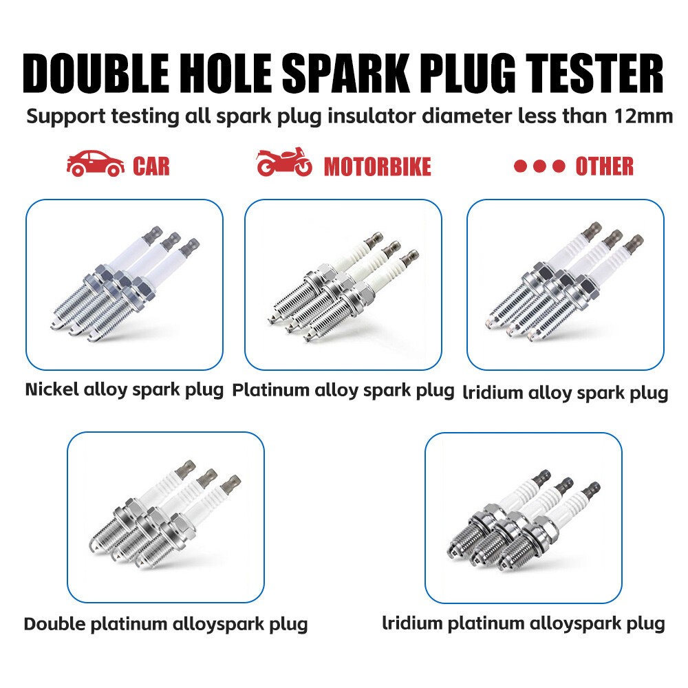 Car Gasoline Spark Plug Tester Auto Ignition System Tester Diagnostic Test Tool