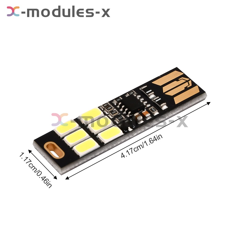5* Mini Portable USB 6LED Light Touch Sensor Dimmable Night Light Module