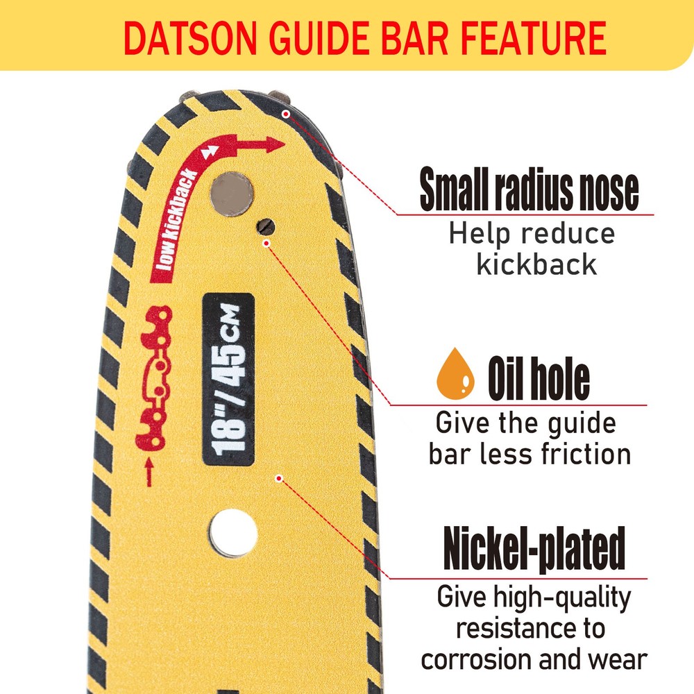18"Chainsaw Guide Bar&Chains 62 DL,3/8"LP,050"G For ECHO DCS-5000-18C2, DCS5000