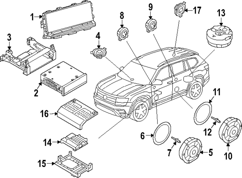 Genuine Volkswagen Speaker 3CM-035-621