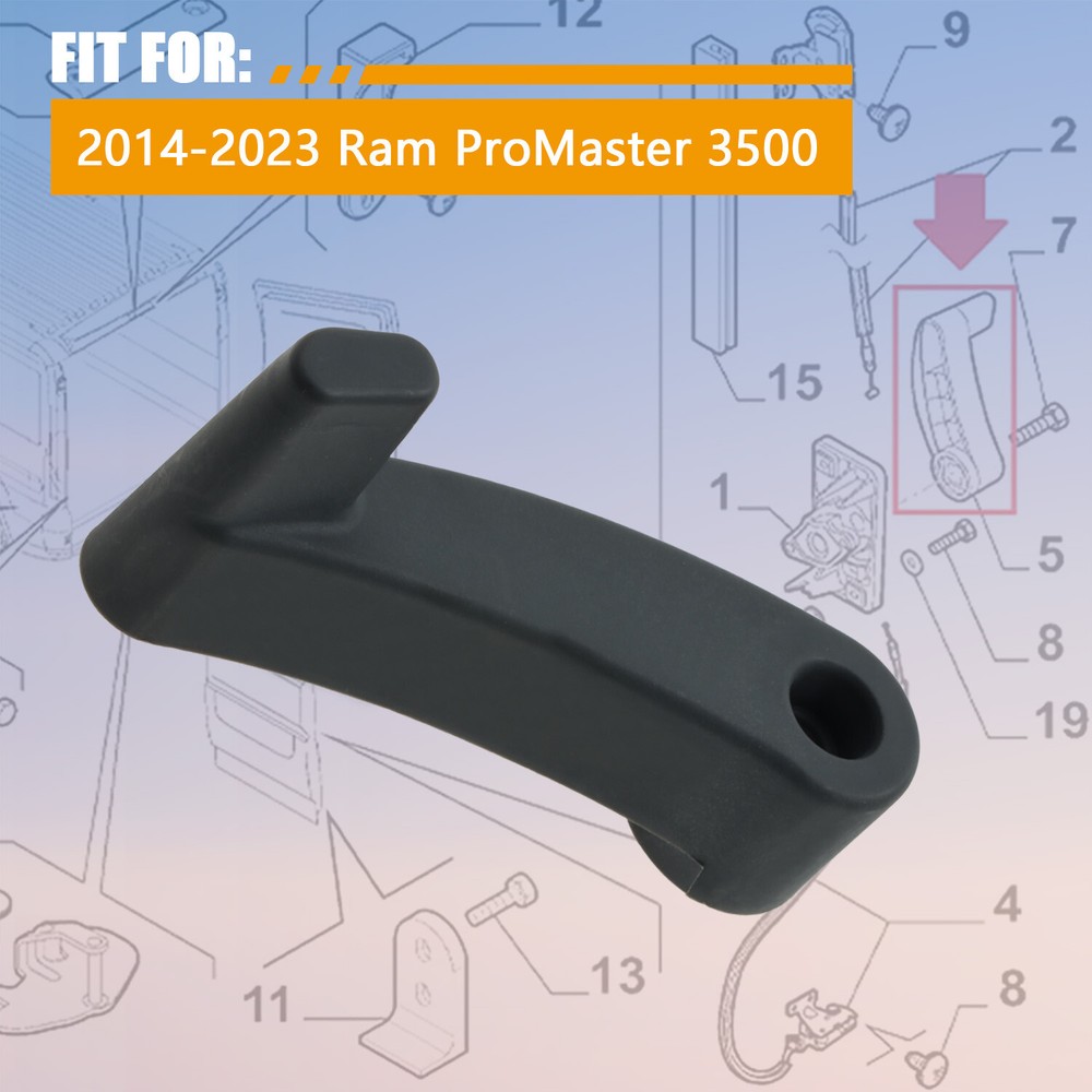 Tailgate Handle Left Hand Side Inside Driver for 2014-2023 ProMaster 3.0L 3.6L