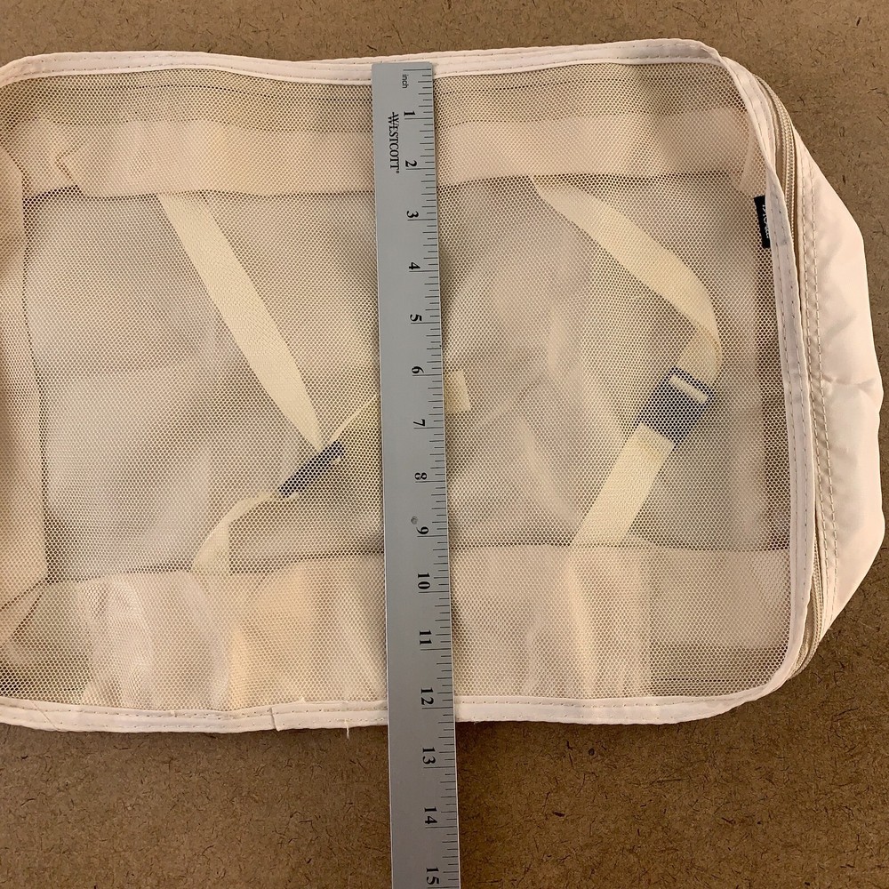 BAGAIL Cream Nylon 4 Piece Set Packing Cubes New