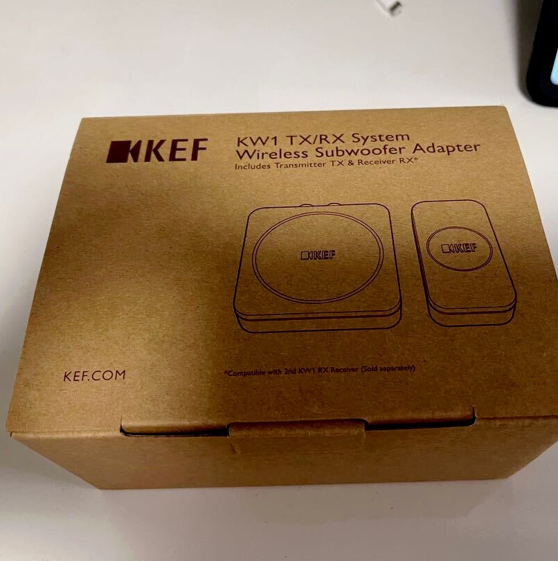 KEF KW1 TX/RX System Wireless Subwoofer Adapter Kit (open box) a