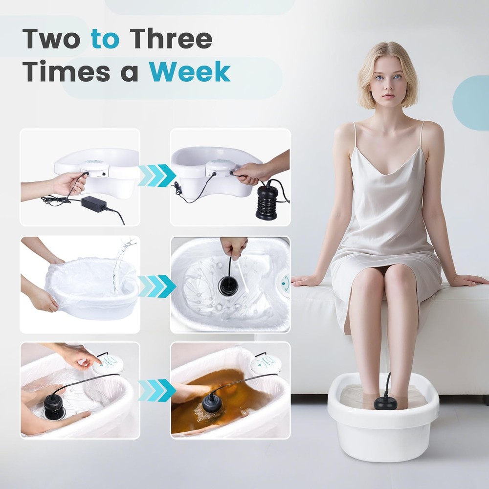 Ionic Foot Bath Detox Machine, Portable Machine 3, Blue
