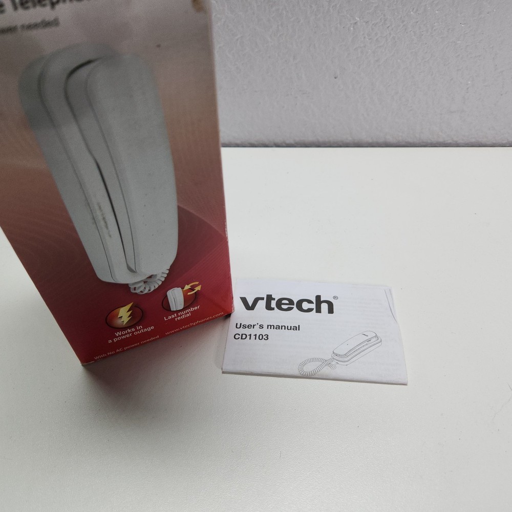 VTech CD1103 Trimstyle Corded Phone - White - Pre-owned