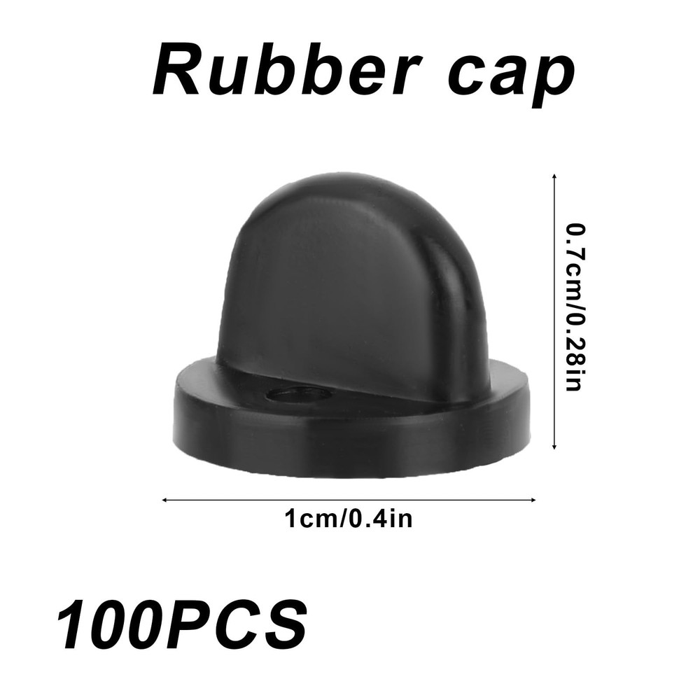 100pcs Rubber Pin Backs, Butterfly Clutch Replacement Backings for black