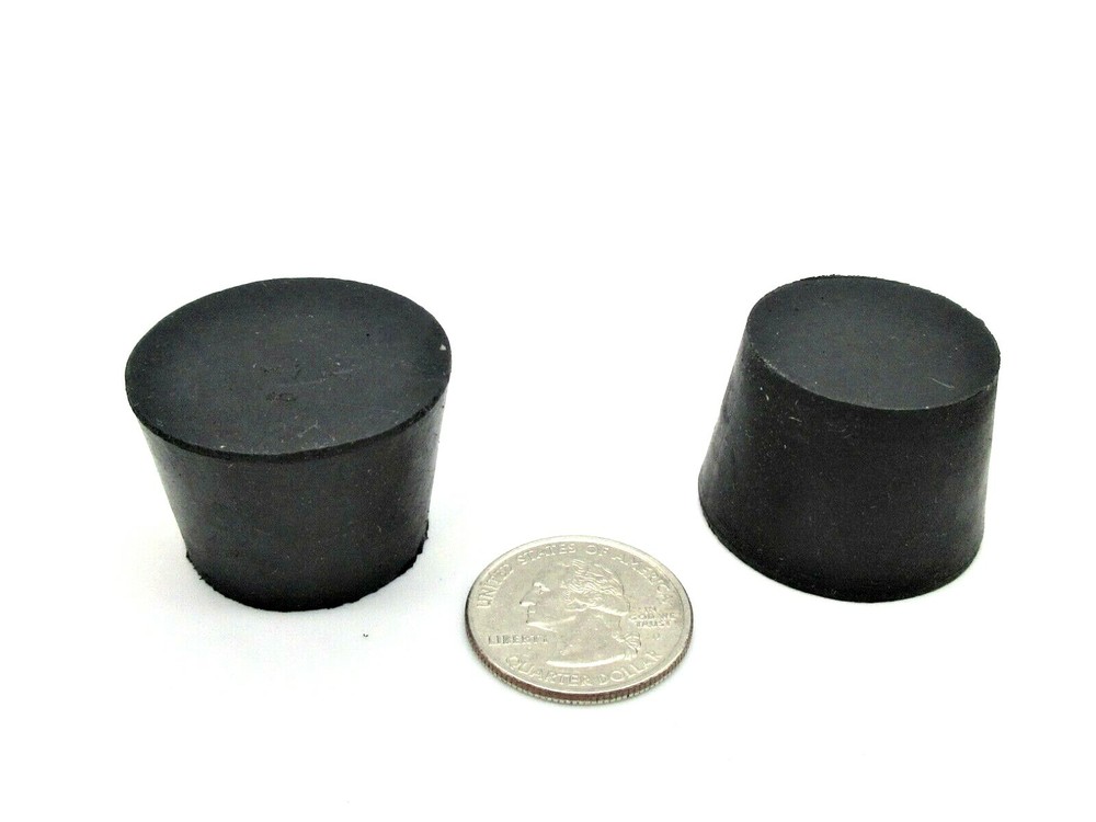 1 1/4" Solid Black Rubber Stoppers Tapered Plug Bung Plug Various Pack Sizes