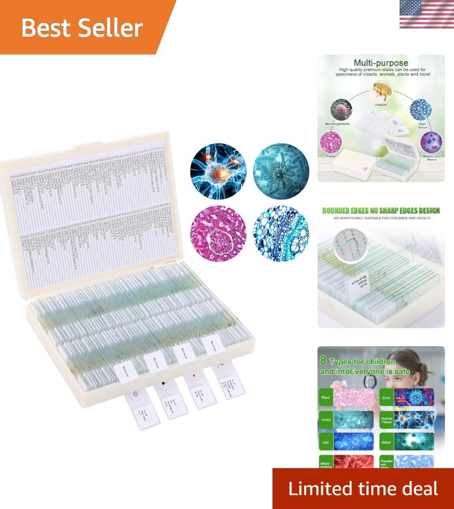 Educational 120 Slide Microscope Set: Ideal for Kids & Science Enthusiasts!