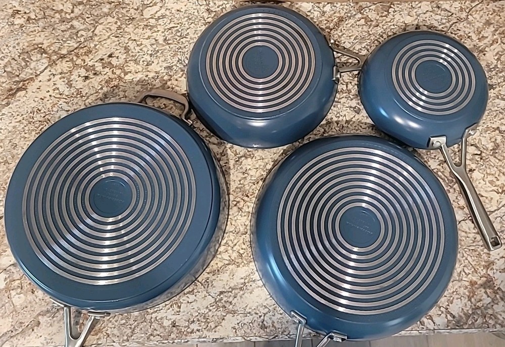 KitchenAid Hard-Anodized Ceramic Induction Cookware Set, 11-piece Blue, SEE PICS