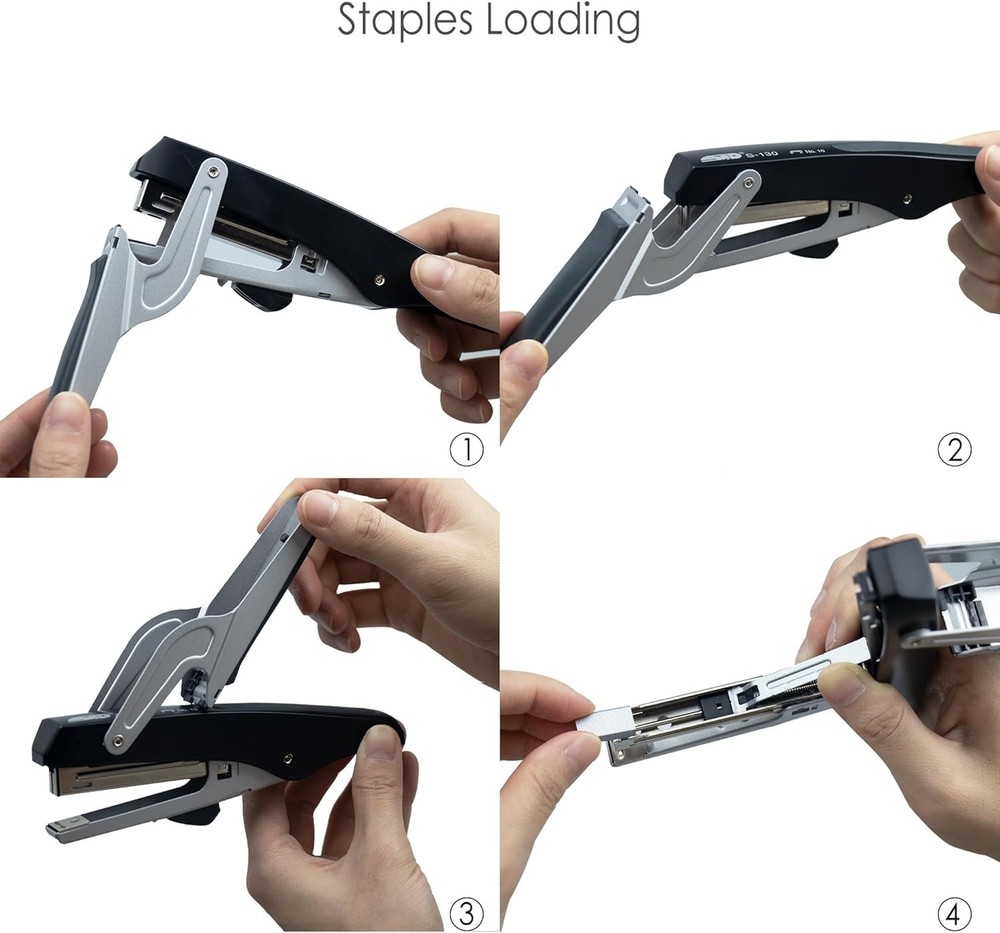 Heavy Duty Handheld Plier Stapler Set with One-Touch Loading for Office Home