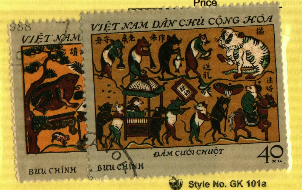 Vietnam DR #655-6 used Religious paintings