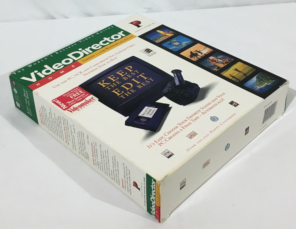 Pinnacle Video Director Video Camera VCR Editing Software W/ Cable - Incomplete