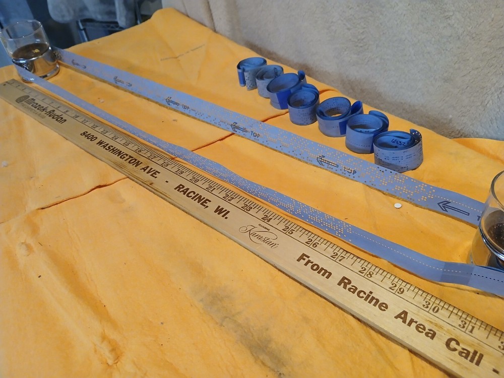 Ten Rolls - Vintage Computer Punched Paper Tape