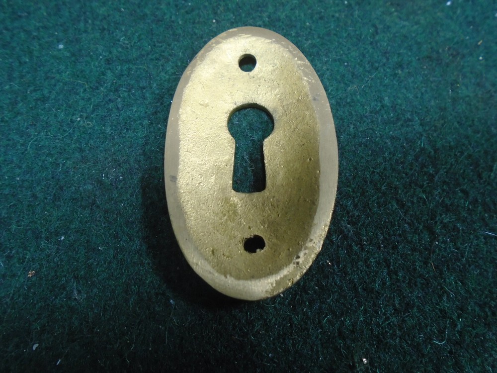 CAST BRASS KEY ESCUTCHEON FOR BIT KEYS - EXACT REPRO (33169)