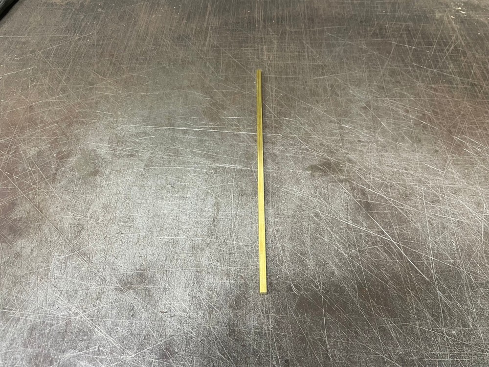 1/4" C360 Brass Square Bar 6" Piece Solid Flat Mill Stock