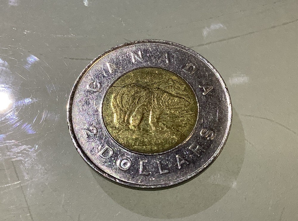 Canada 2 Dollars 1996 Toonie Circulated